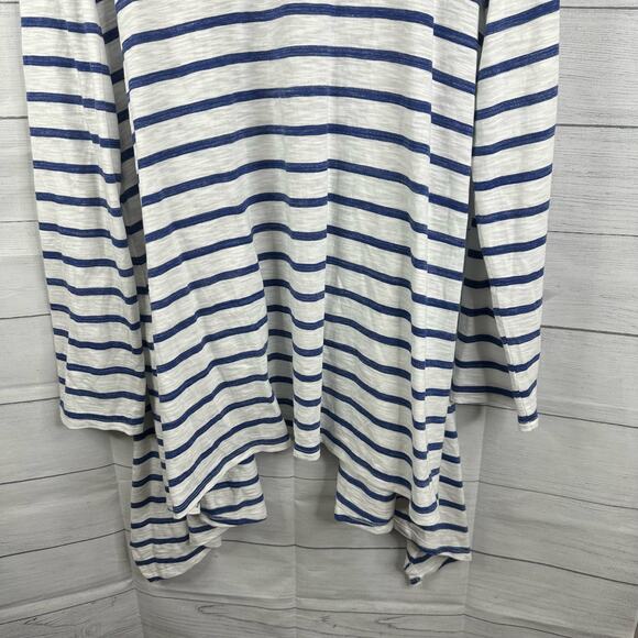 Soma Womens size XXL Slub Terry Open Front Zen Striped Waterfall Cardigan - Picture 8 of 9